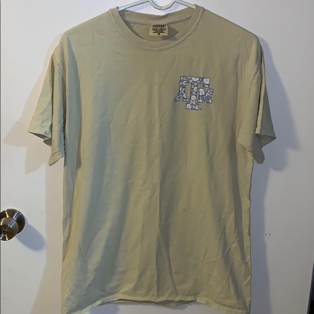 super soft yellow comfort colors a&m t-shirt